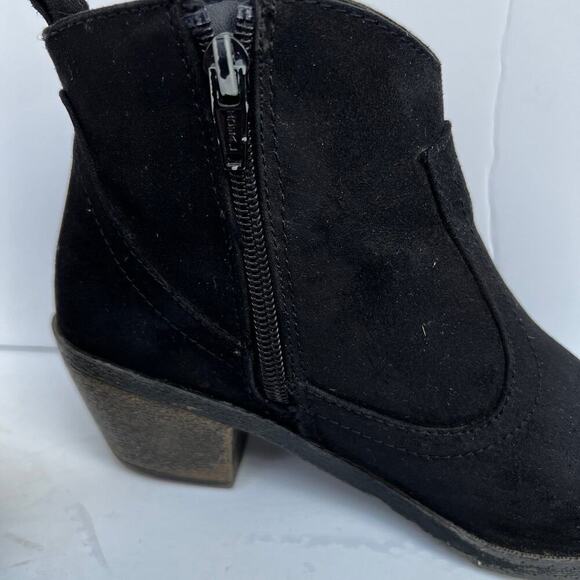 Faded Glory black, fringe, boots, Girls size 3 - Picture 3 of 6